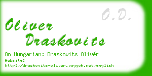 oliver draskovits business card
